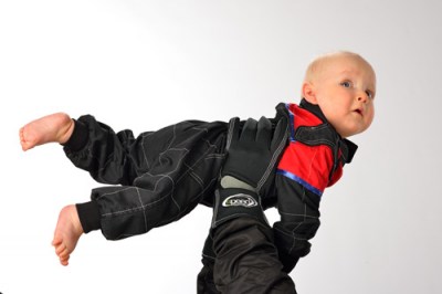 SUIT BABY BLACK-RED   40